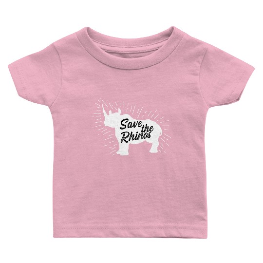 Save the Rhinos Vegan Gift Baby T Shirts