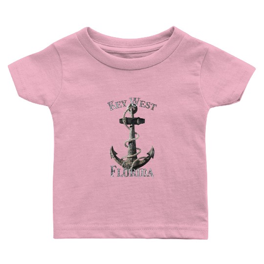 Key West Florida Nautical Anchor Sailing Baby T Shirts