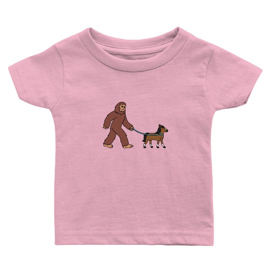 Bigfoot Sasquatch Walking Horse Baby T Shirts