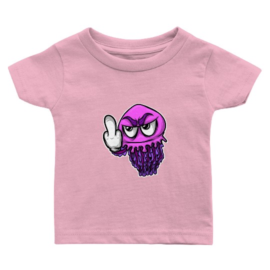Jelly Fish Middle Finger Jellyfish Baby T Shirts