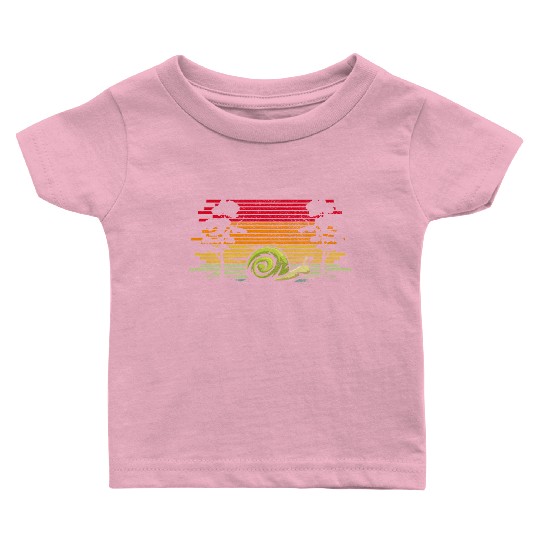 Retro Snail Nature Biology Snail Lover Baby T Shirts