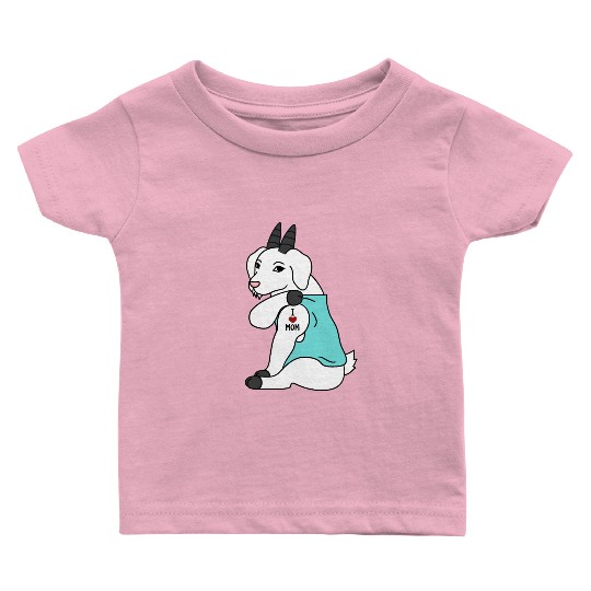 I Love Mom Tattoo Goat Baby T Shirts