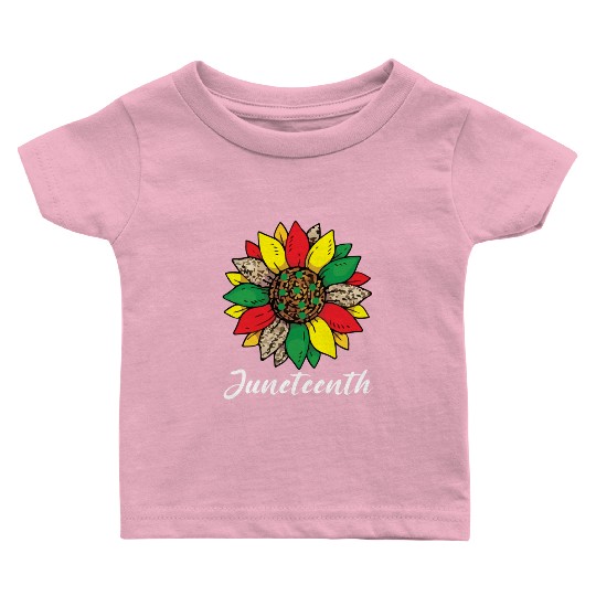 Juneteenth sunflower , African American holiday Baby T Shirts