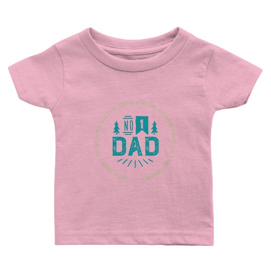 No.1 Dad Vintage Circle Badge Father's Day Baby T Shirts
