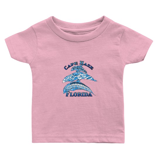 Cape Haze Florida Vacation Tribal Dolphins Baby T Shirts