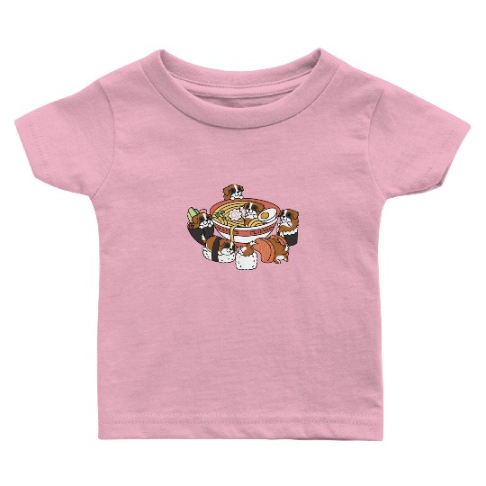 Saint Bernard Ramen Sushi Baby T Shirts