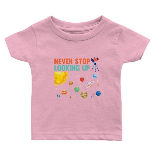 Telescope Solar System Planets Astronomer Baby T Shirts