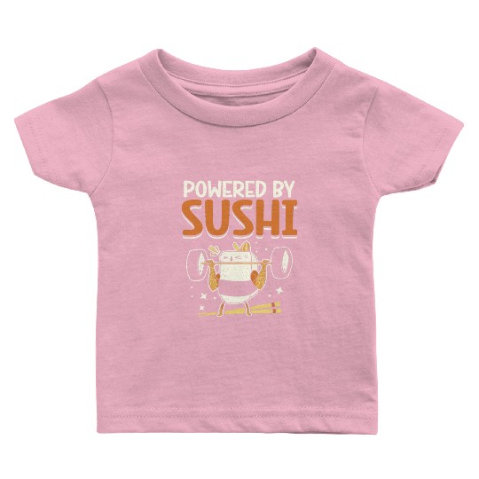 Powered By Sushi Lover Japan Japanese Food Baby T Shirts
