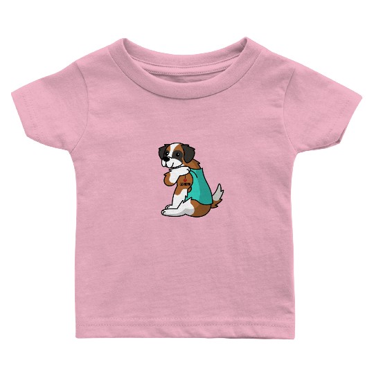 Saint Bernard I Love Grandma Baby T Shirts
