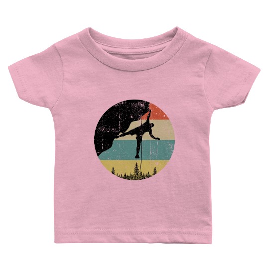 Rock climbing mountain climber Baby T Shirts