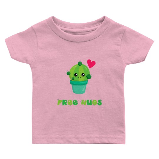 Free Hugs Baby T Shirts Succulent Pun Cactus Gardening