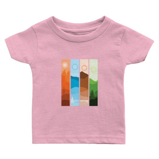 Artistic Nature Wilderness Mountain Landscape Baby T Shirts