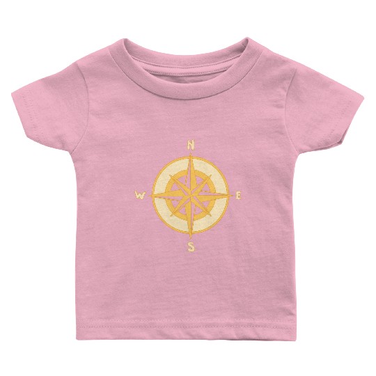 Nautical Compass star / rose, cardinal directions Baby T Shirts