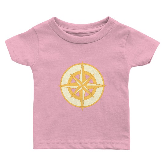 Nautical Compass star / rose, cardinal directions Baby T Shirts
