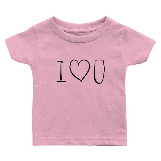 heart i love you text icon Baby T Shirts