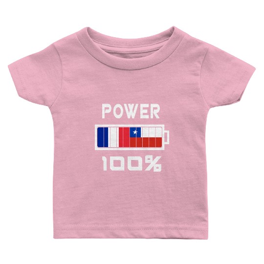 Chile and France Power 100% Baby T Shirts