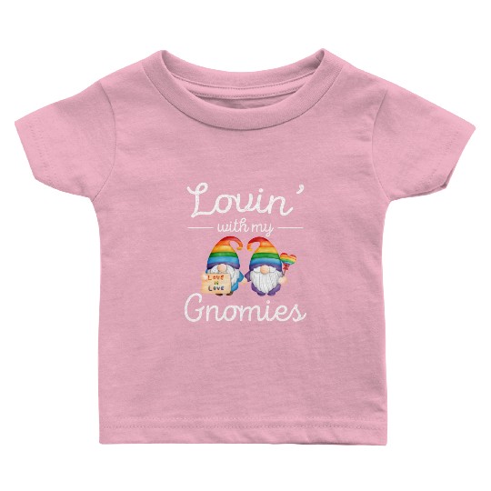 LGBT Gnome Lover Rainbow Pride Month Baby T Shirts