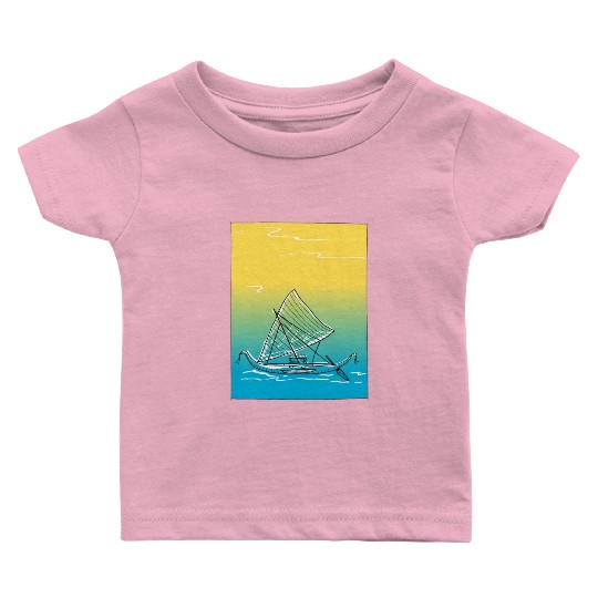 sailing canoe Baby T Shirts