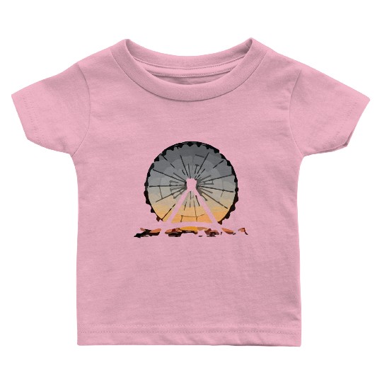 Retro ferris wheel festival folk festival Baby T Shirts