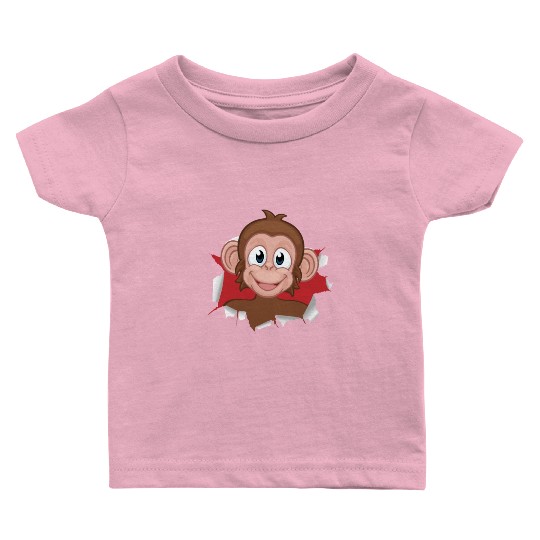 Monkey Children Monkey Child Chimpanzee Baby T Shirts