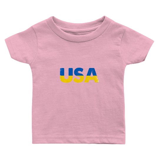 I Stand with Ukraine Ukraine Flag Baby T Shirts