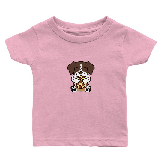 German Shorthaired Pointer Pizza Lover Baby T Shirts