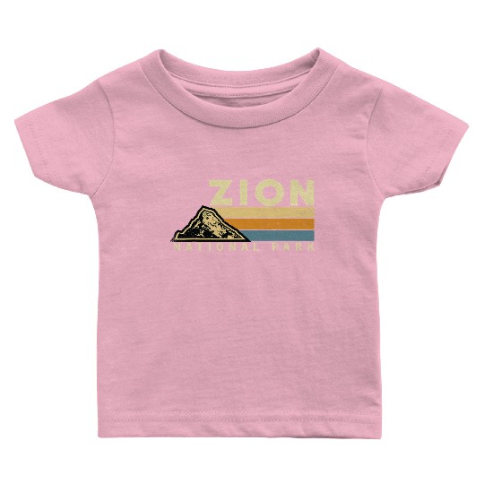 Retro Zion National Park US Vintage Utah Adventure Baby T Shirts