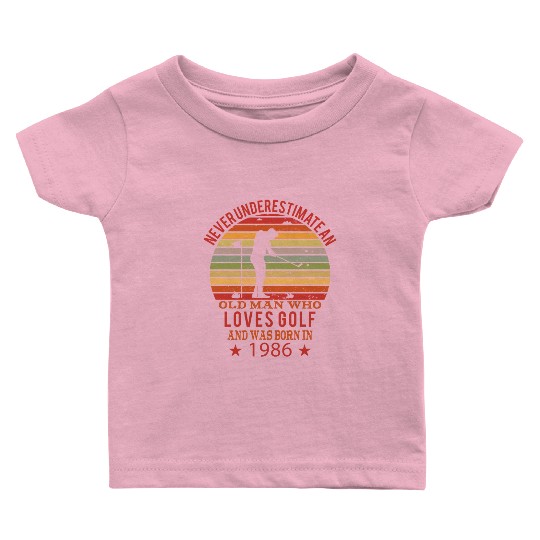 Golfing Golfplayers Vintage 1986 Birthday Baby T Shirts