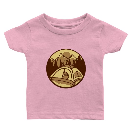 mountains forest camper outdoors Baby T Shirts