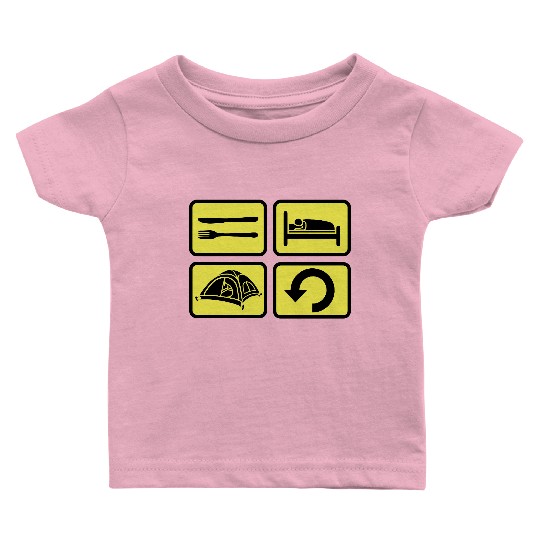 wilderness camping daily repeat Baby T Shirts