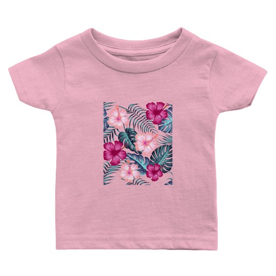 Tropical Leaves Baby T Shirts