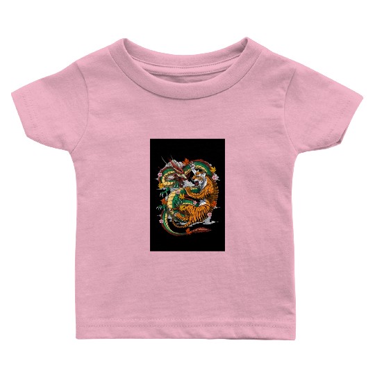 Japanese Dragon Tiger Baby T Shirts