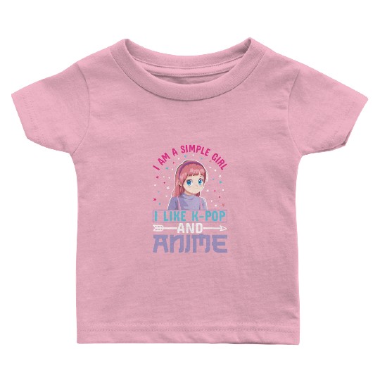 KPop Anime Design for a KPop and Anime Fan Baby T Shirts