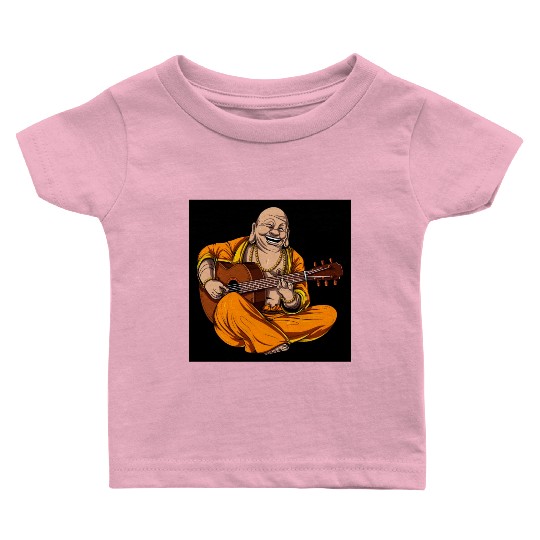 Buddha Playing Guitar Baby T Shirts