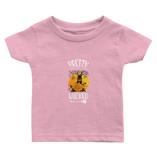 Pretty Wicked Funny Halloween Baby T Shirts