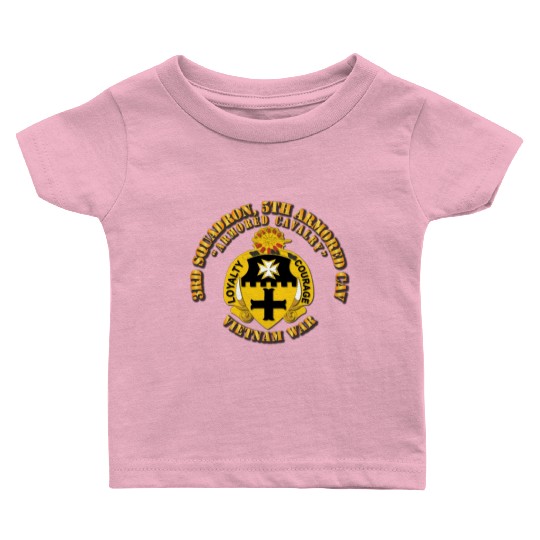 Army 3rd Squadron 5th Armored Cav Vietnam War Baby T Shirts