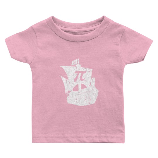 Pi Pirate Ship Math Geek STEM Teacher 3 14 Pi Day Baby T Shirts