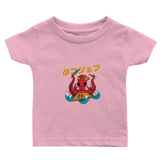 Octopus Chef Sushi | Japanese Food Baby T Shirts | Anime