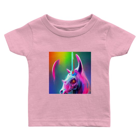 Heavy metal rainbow ultra unicorn Baby T Shirts