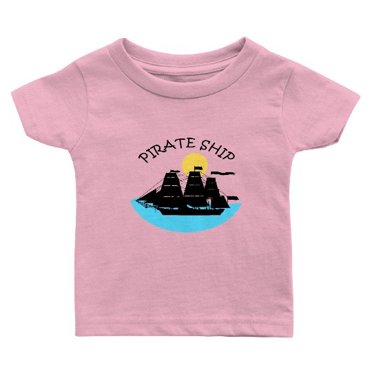 Pirate Ship Baby T Shirts