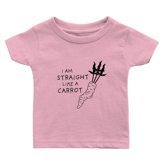 straight like a carrot - black uni II Baby T Shirts