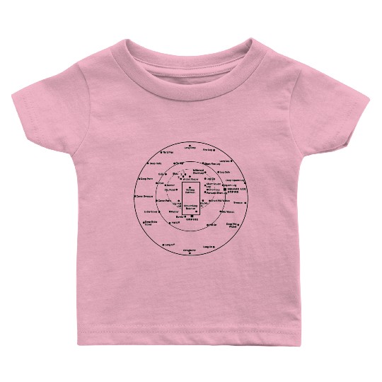 CRICKET PITCH POSITIONS Baby T Shirts