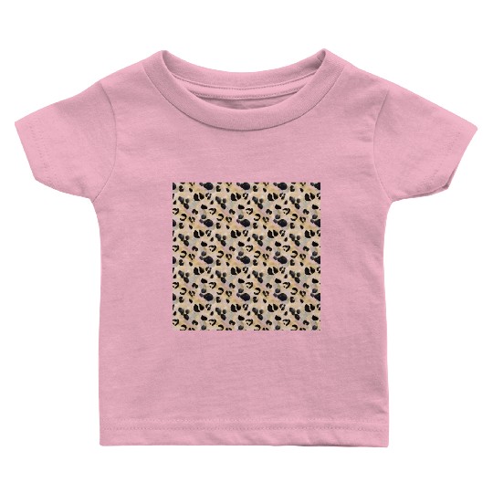 Pretty Leopard Animal Print Pattern Baby T Shirts