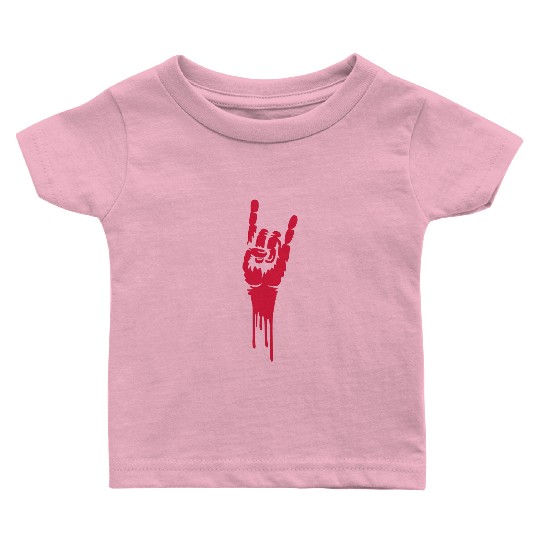drop blood heavy metal Baby T Shirts