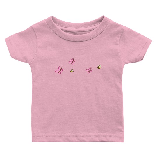 symbols shapes nature butterfly bee animals Baby T Shirts