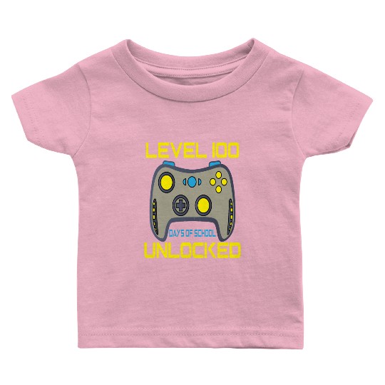 Level 100 completed 100 days of school unlocked Baby T Shirts