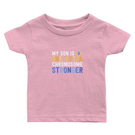 Family Down Syndrome Awareness My Son One Extra Baby T Shirts