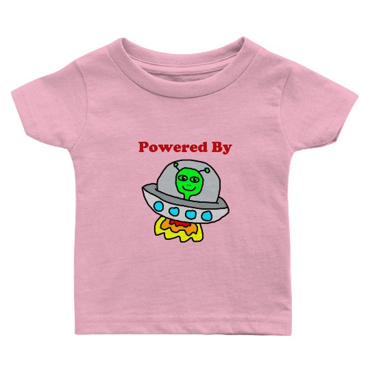 Powered By Aliens Baby T Shirts