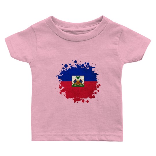 Haiti flags blob Baby T Shirts