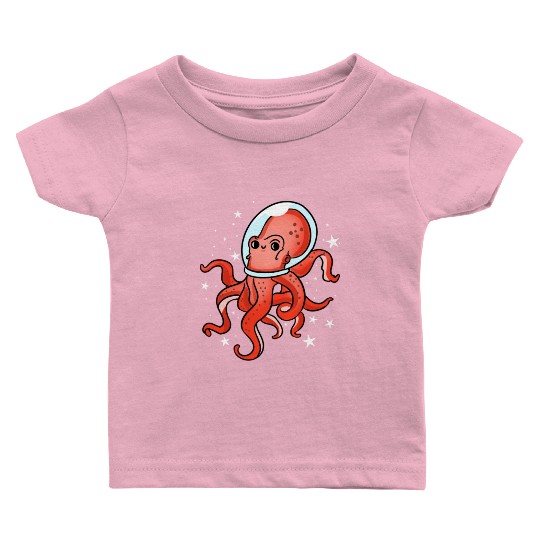 Octopus Astronaut For Octopus Lover Baby T Shirts